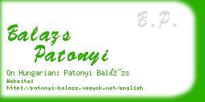 balazs patonyi business card